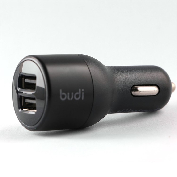 BUDI 2 USB Ports Car Charger 4.2A 20W (CE/FCC) for iPhone iPad Smartphone Tablet - Black-1