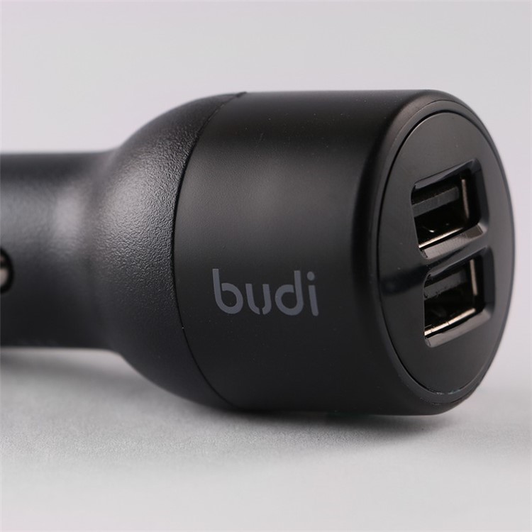 BUDI 2 USB Ports Car Charger 4.2A 20W (CE/FCC) for iPhone iPad Smartphone Tablet - Black-2