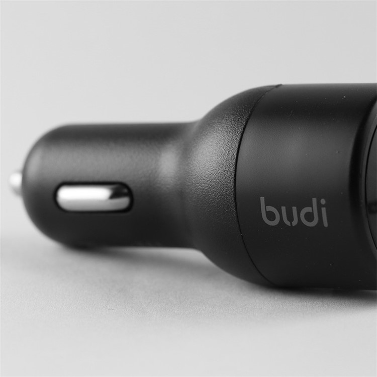 BUDI 2-Port USB Car Charger + Micro USB Cable (CE/FCC) for iPhone iPad Samsung - Black-6