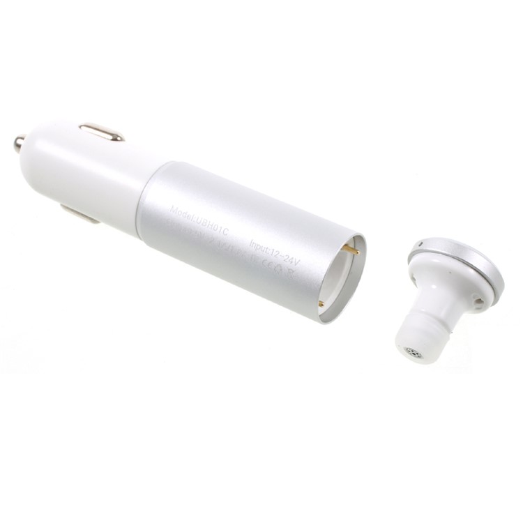 VORSON VCC-006 2-in-1 Portable Bluetooth 4.0 Earphone + Dual USB Car Charger - Silver-2