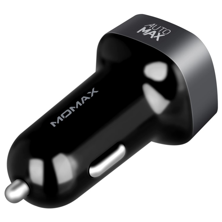 MOMAX 5V 5.4A Dual USB Type-C Car Charger for iPhone iPad Samsung - Black-6
