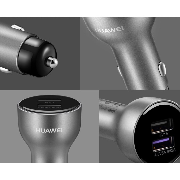 HUAWEI SuperCharge Car Quick Charger 4.5V/5A 9V/2A Dual USB Car Charger for Huawei Mate 9 etc. - Black-9