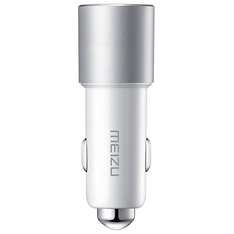 MEIZU Dual USB 36W Fast Charge USB Car Charger for iPhone Samsung LG Etc - White / Silver Color-2