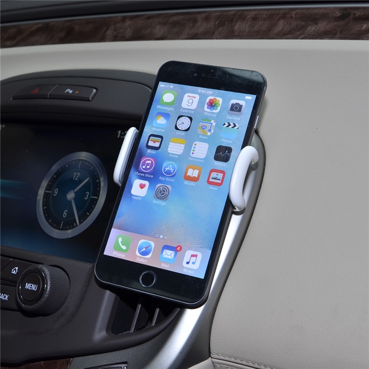 WF-770 Universal Car Air Vent Mount Phone Holder for iPhone 7, Huawei P10, Clamp Width: 5~11cm - White-10