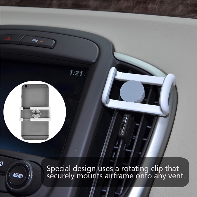 WF-770 Universal Car Air Vent Mount Phone Holder for iPhone 7, Huawei P10, Clamp Width: 5~11cm - White-8