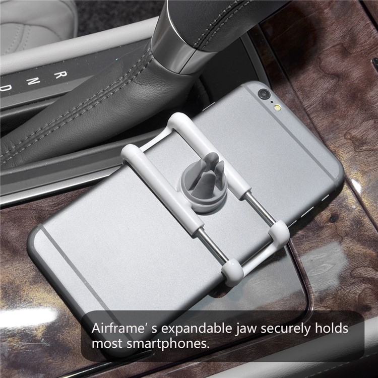 WF-770 Universal Car Air Vent Mount Phone Holder for iPhone 7, Huawei P10, Clamp Width: 5~11cm - White-9