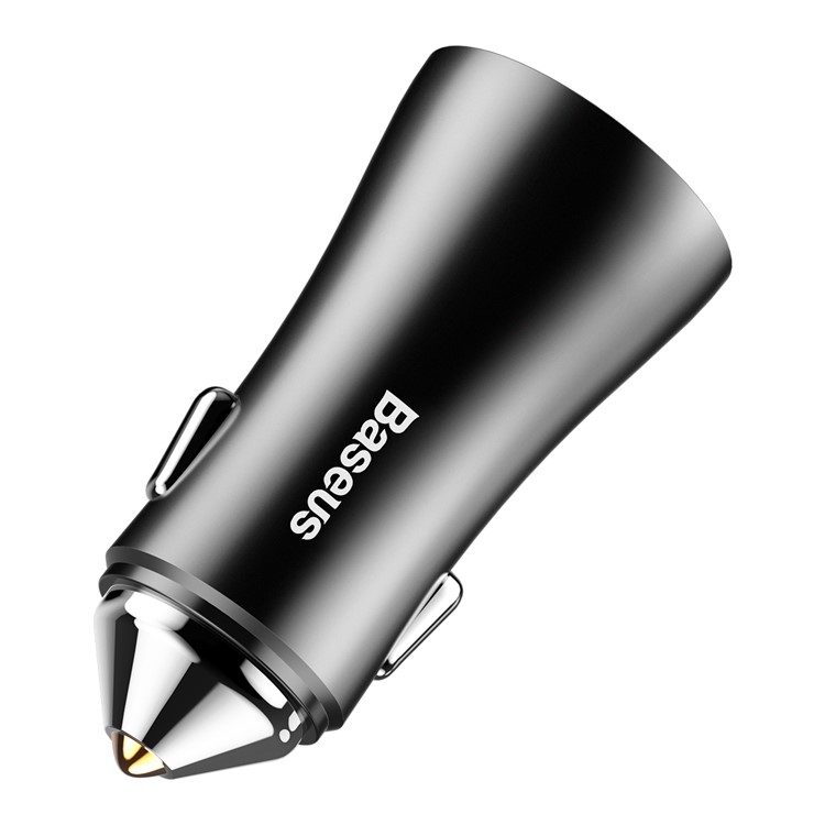 BASEUS Gold Coloren Kontakt Dual USB DC 5 V 2.4A Smart Auto Ladegerät - Schwarz-3