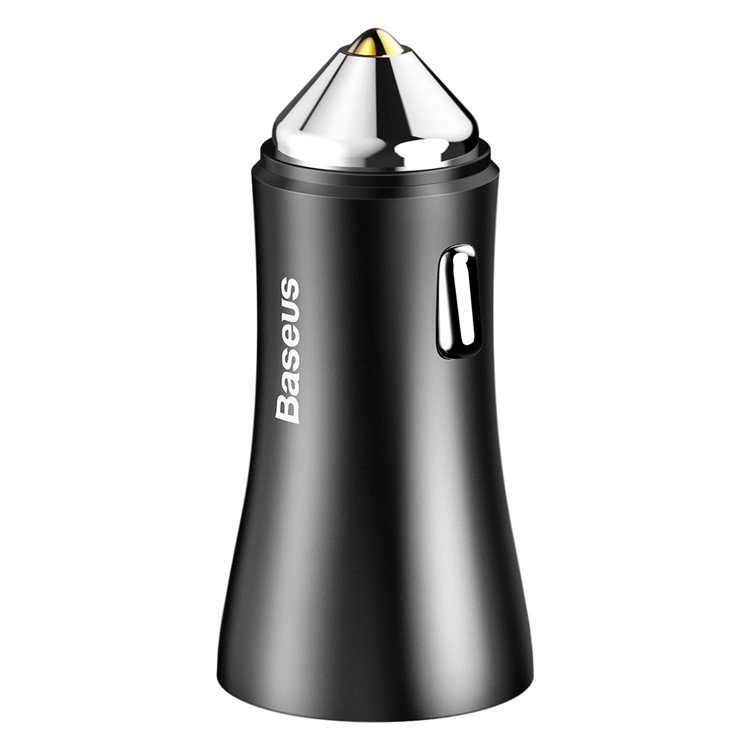 BASEUS Gold Coloren Kontakt Dual USB DC 5 V 2.4A Smart Auto Ladegerät - Schwarz-4