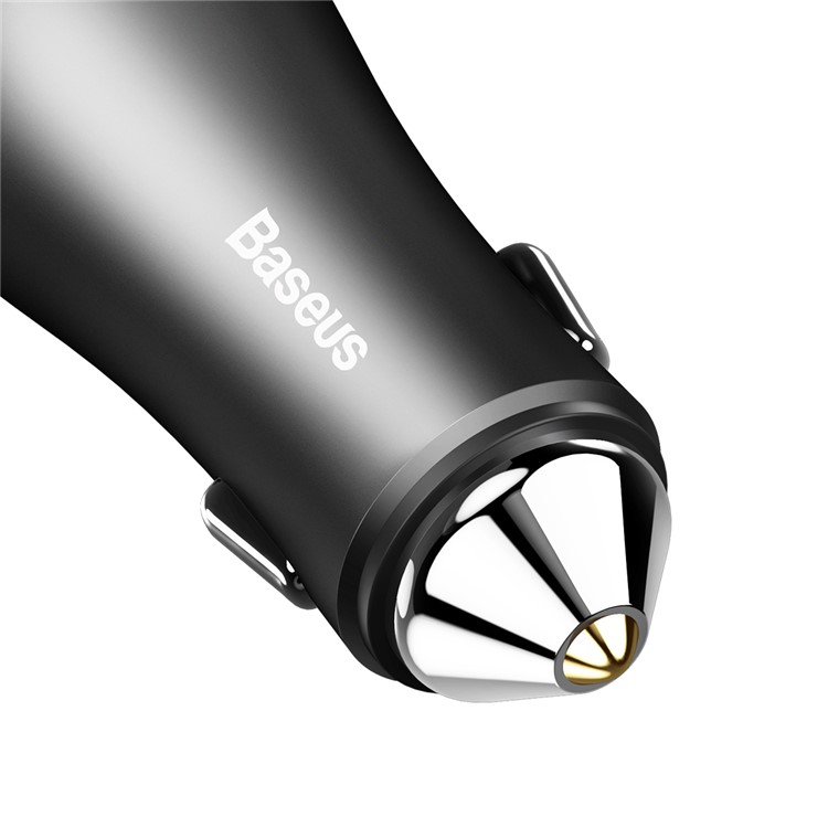 BASEUS Gold Coloren Kontakt Dual USB DC 5 V 2.4A Smart Auto Ladegerät - Schwarz-6