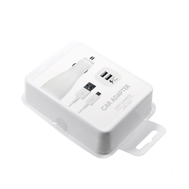 SAMSUNG OEM 2 USB Ports Adaptive Fast Charging Car Charger + Micro USB Cable - White-10