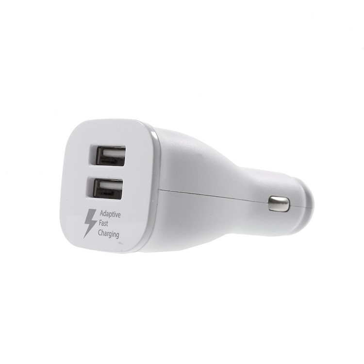 SAMSUNG OEM 2 USB Ports Adaptive Fast Charging Car Charger + Micro USB Cable - White-4
