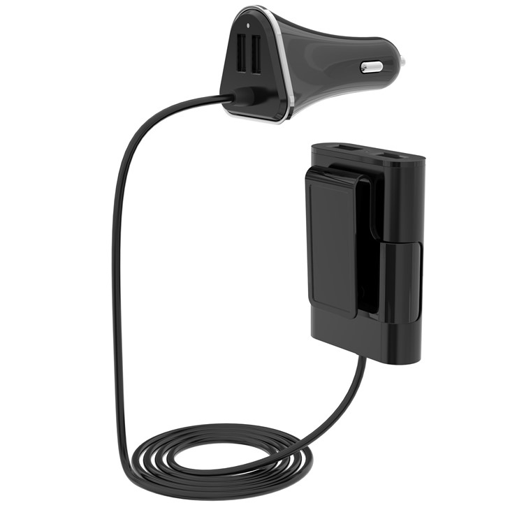 DEVIA iBox Car Hub 6.8A 4 USB Ports Car Charger Extender for iPhone iPad Samsung - Black-1