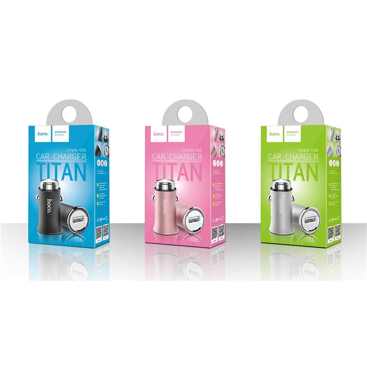 HOCO Z8 Titan Single Port USB Car Charger for iPhone iPad Samsung Cellphone Tablet - Black-5