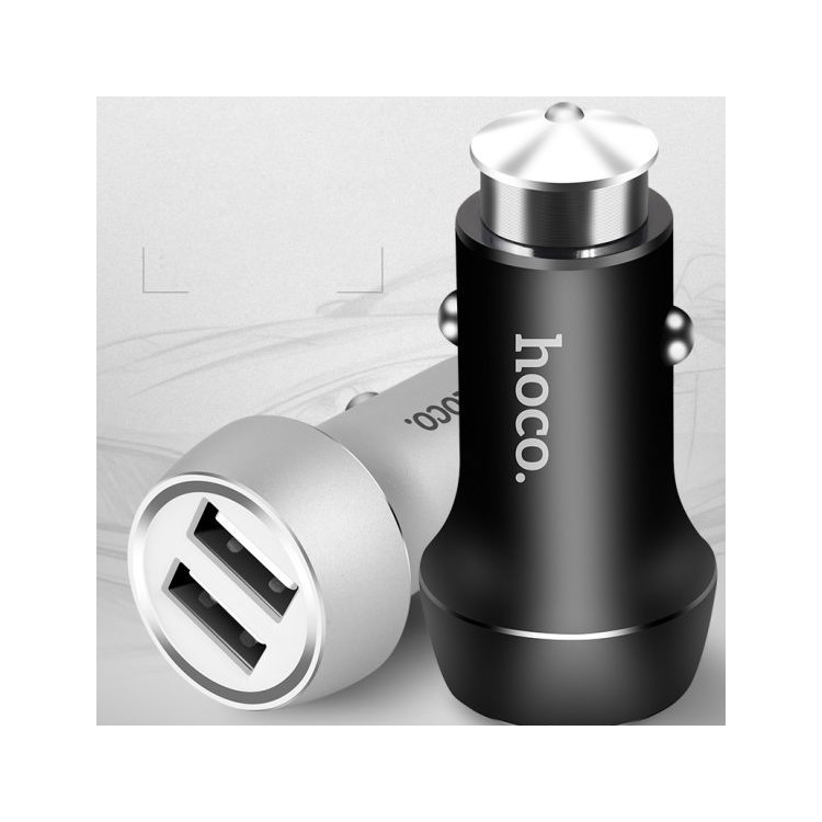 HOCO Z7 Dual USB 12V Car Battery Charger for iPhone iPad Samsung Cellphone Tablet - Black-6