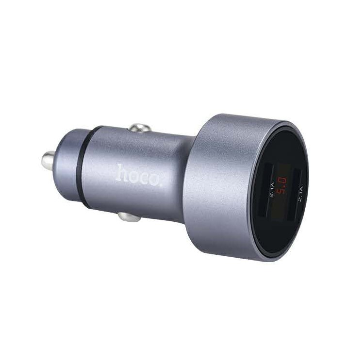 HOCO Z9 2 USB Ports Output Car Charger with Digital Display for Phones Tablets-2
