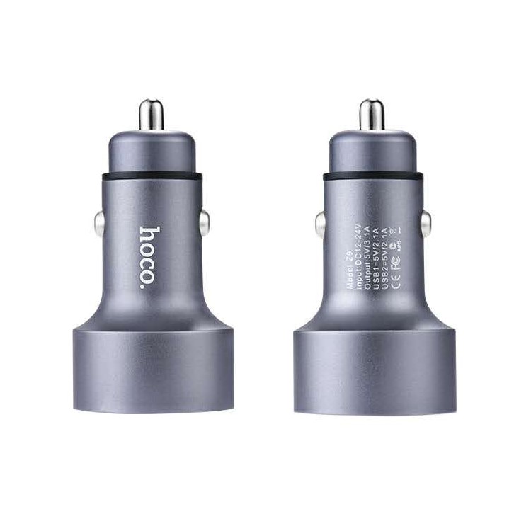 HOCO Z9 2 USB Ports Output Car Charger with Digital Display for Phones Tablets-5