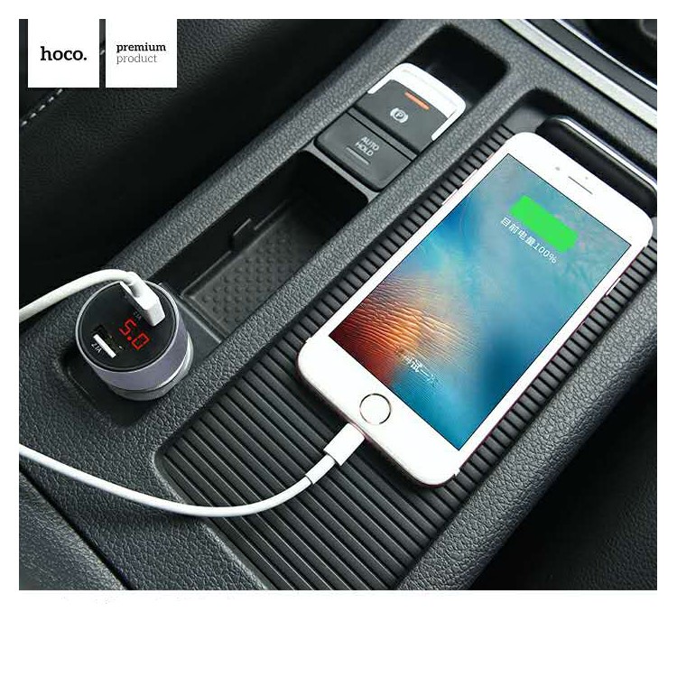 HOCO Z9 2 USB Ports Output Car Charger with Digital Display for Phones Tablets-8