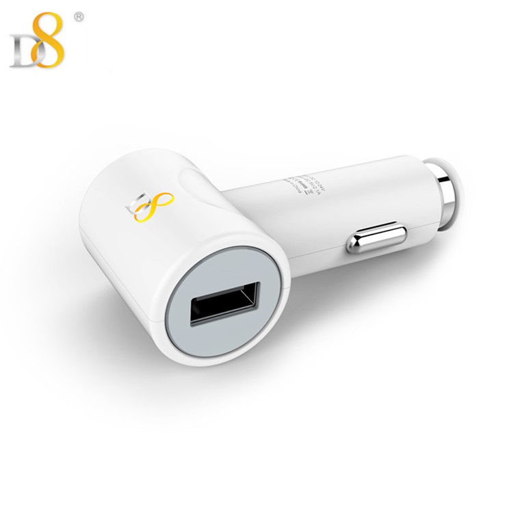 D8 PCC-013 T-Shape Dual USB Car Charger (CE/FCC/ROHS) for Mobile Phones Tablets - White-3