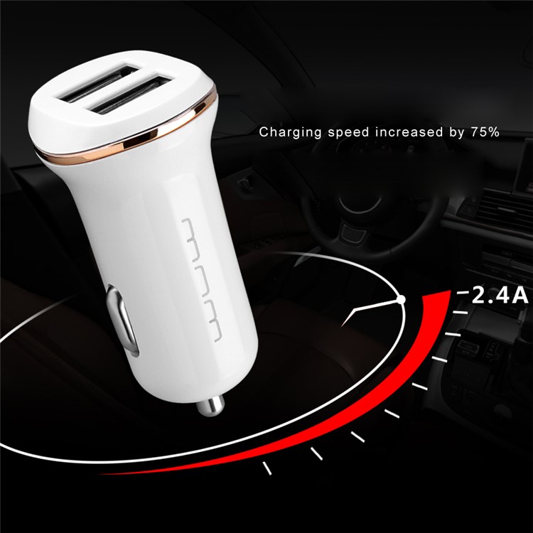 WUW Quick Charge 2.0 2.1A Dual USB Ports Car Charger Adapter-3