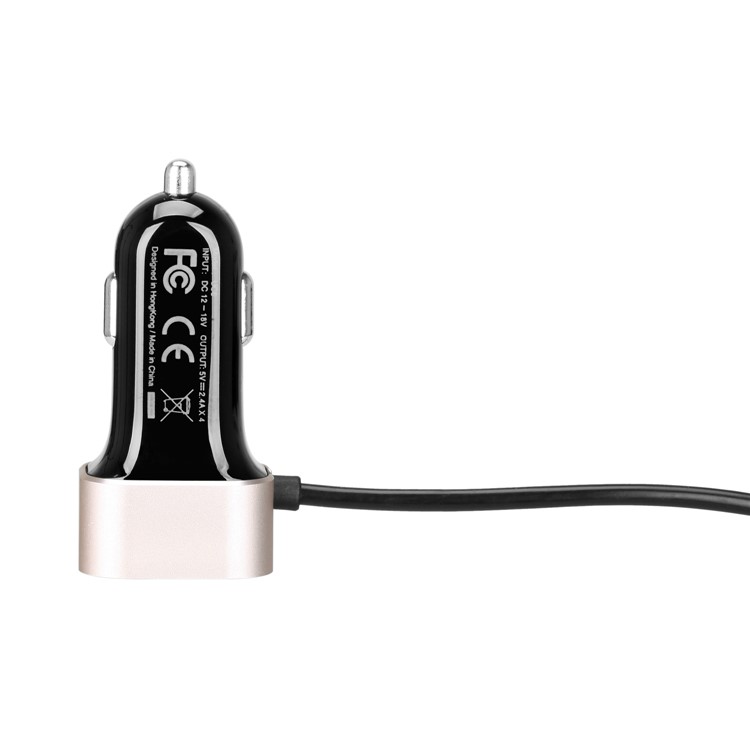MOMAX 4 USB Ports Passenger Car Charger Kit for Front and Back Seat for Samsung S8 etc. - Gold Color-5