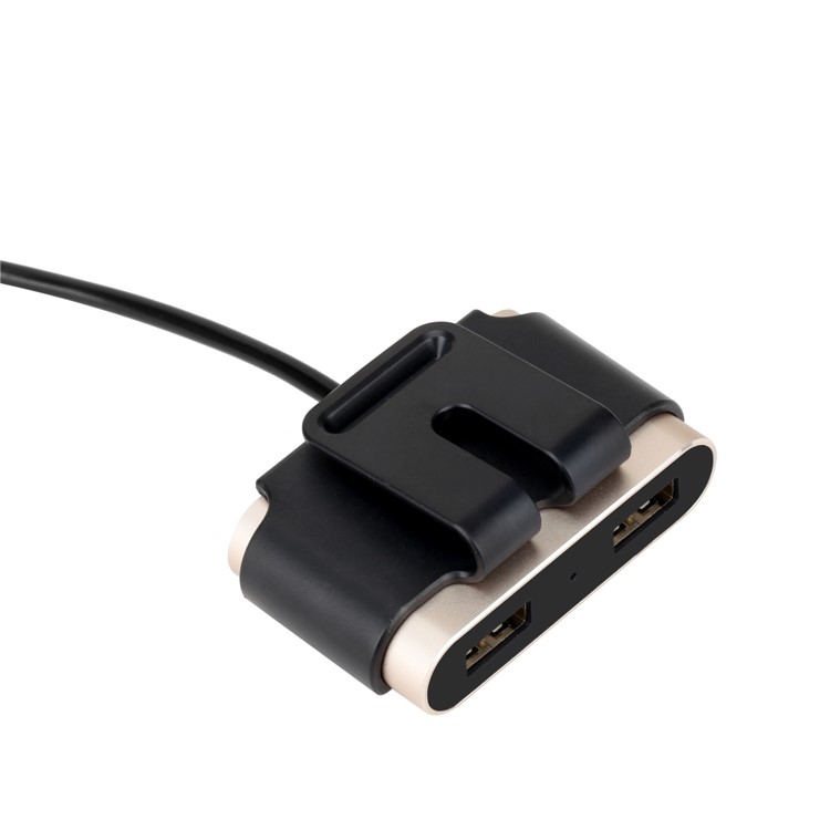 MOMAX 4 USB Ports Passenger Car Charger Kit for Front and Back Seat for Samsung S8 etc. - Gold Color-9