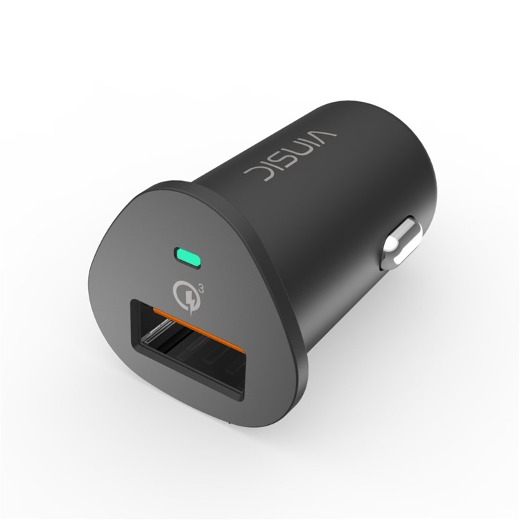VINSIC VSCC106 Single Port QC 3.0 Car Charger for iPhone Samsung Huawei Etc - Black-2