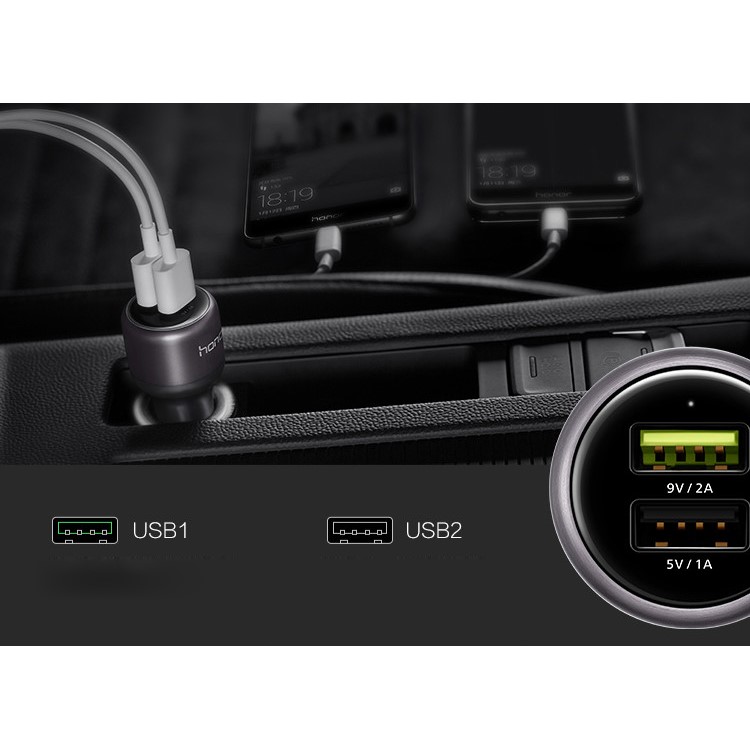 Huawei Honor AP31 Dual USB Fast Charging Adapter Car Charger-8