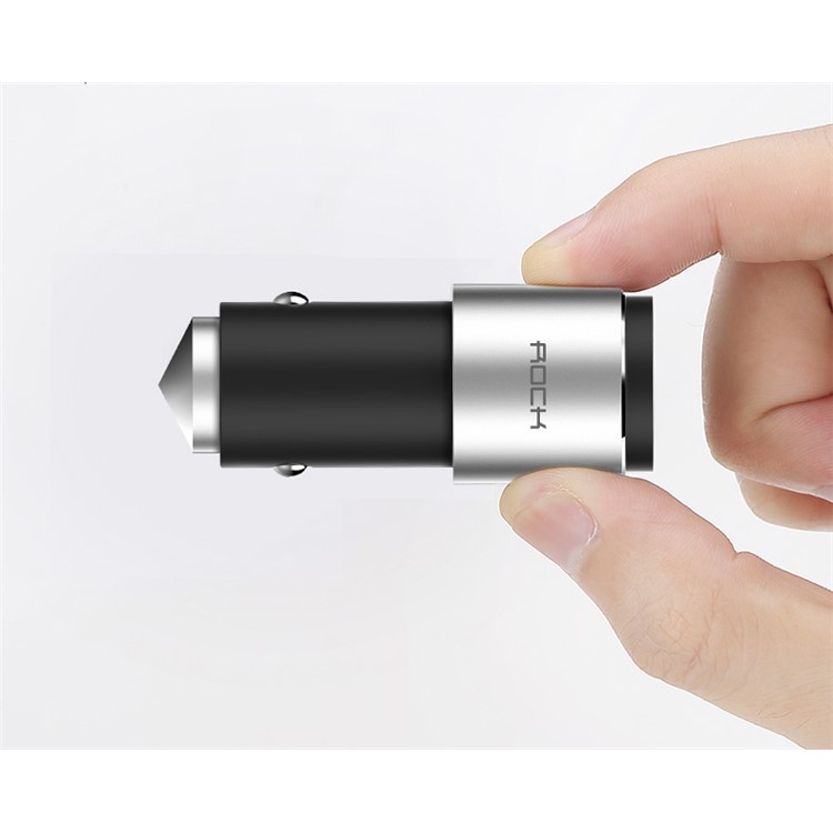 ROCK B200 Wireless Bluetooth Hands-free Music Player FM Transmitter Car Charger Car Kit for iPhone Samsung - Black-6