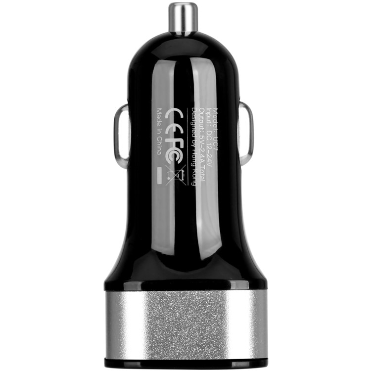 MOMAX Dual USB Car Charger (5V 2.4A) for iPhone Samsung HTC Etc. - Black-3