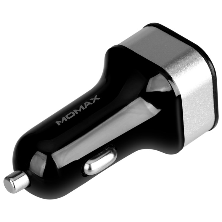 MOMAX Dual USB Car Charger (5V 2.4A) for iPhone Samsung HTC Etc. - Black-5