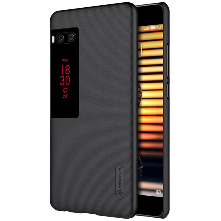 NILLKIN for Meizu PRO 7 Super Frosted Shield PC Phone Case + Screen Film - Black-1
