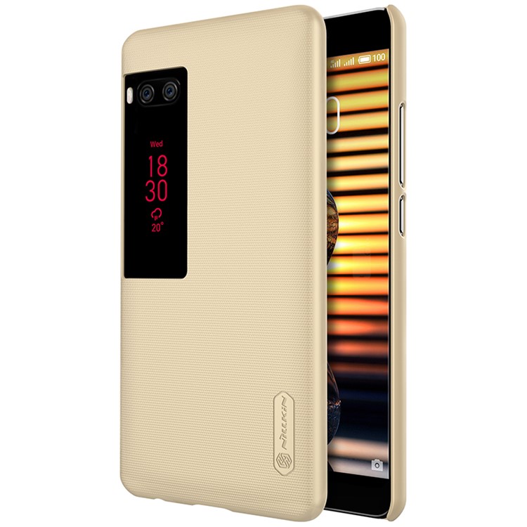 NILLKIN Super Frosted Shield PC Hard Mobile Casing for Meizu PRO 7 Plus - Gold-1