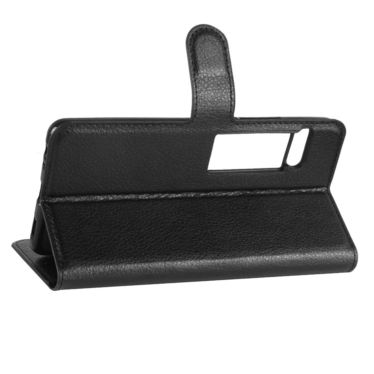 Litchi Texture Wallet Stand Leather Phone Case for Meizu PRO 7 Plus - Black-5