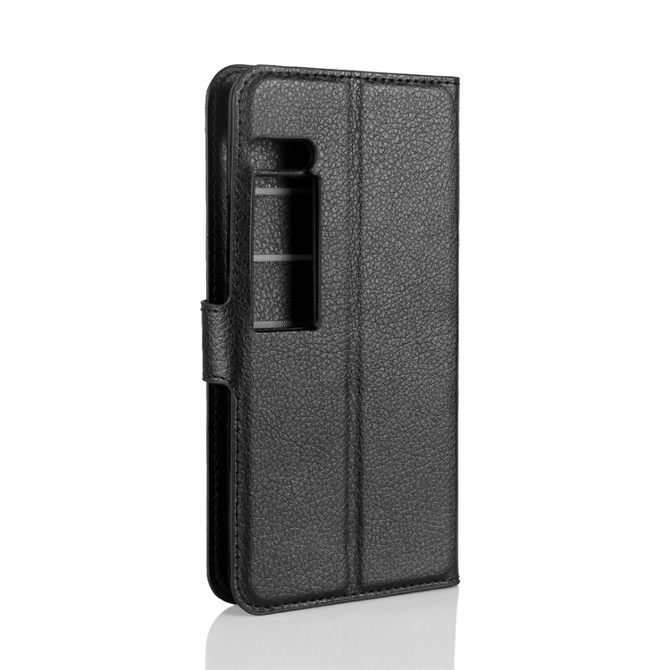 Litchi Texture Wallet Stand Leather Phone Case for Meizu PRO 7 Plus - Black-6