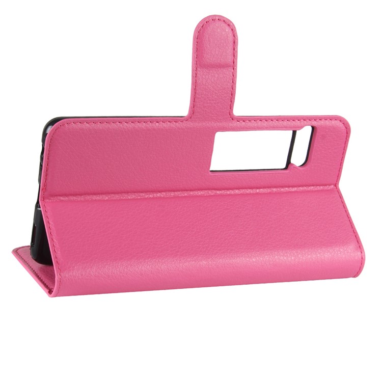 Litchi Grain Wallet Stand Leather Flip Phone Case for Meizu PRO 7 Plus - Rose-5