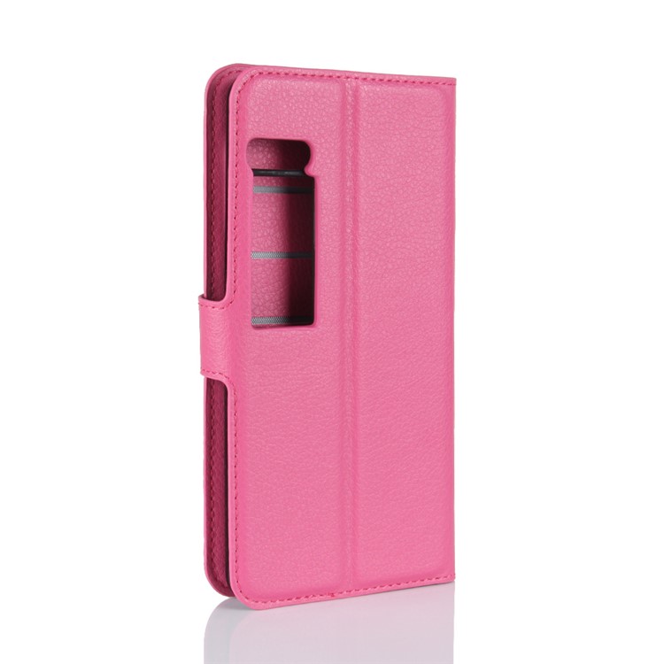 Litchi Grain Wallet Stand Leather Flip Phone Case for Meizu PRO 7 Plus - Rose-6