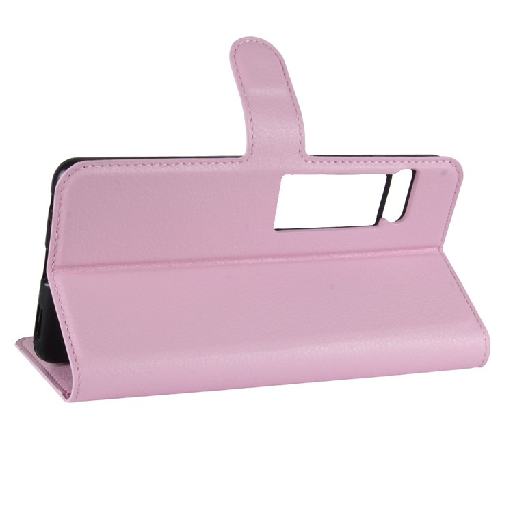 Litchi Texture Wallet Stand Leather Phone Case Accessory for Meizu PRO 7 Plus - Light Purple-5