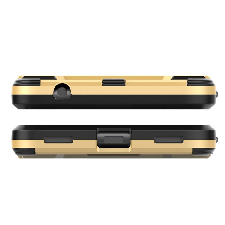 Cool Plastic TPU Kickstand Hybrid Cover for Meizu M5c / A5 - Gold-4