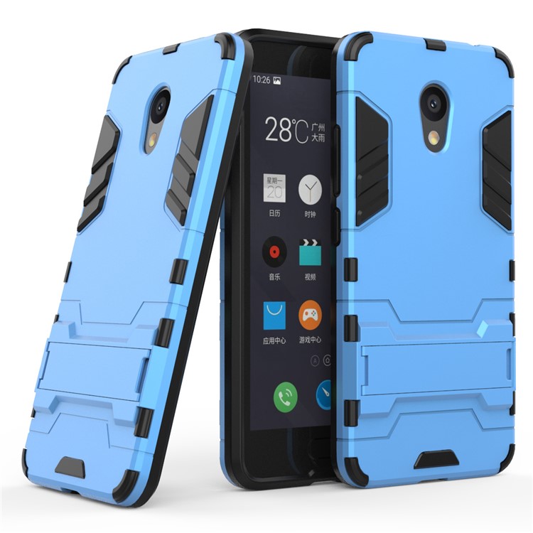 Cool Plastic TPU Kickstand Hybrid Casing for Meizu M5c / A5 - Baby Blue-1