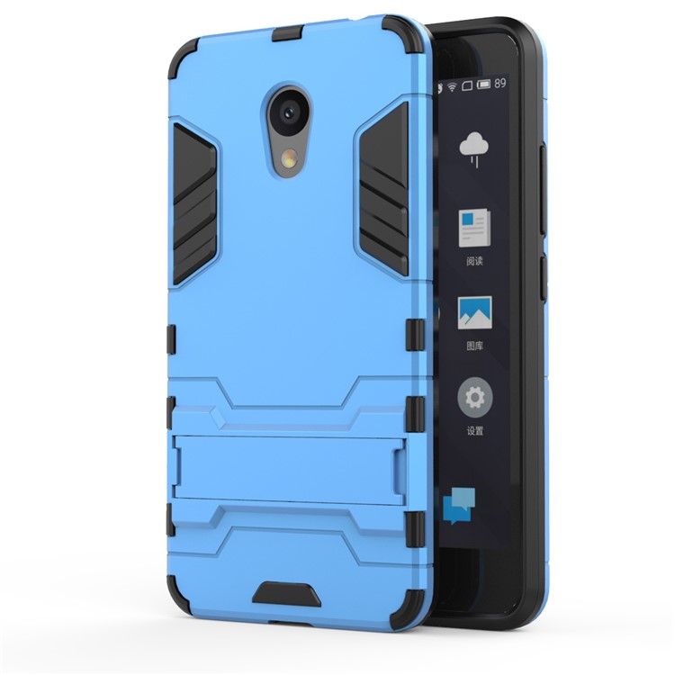 Cool Plastic TPU Kickstand Hybrid Casing for Meizu M5c / A5 - Baby Blue-2