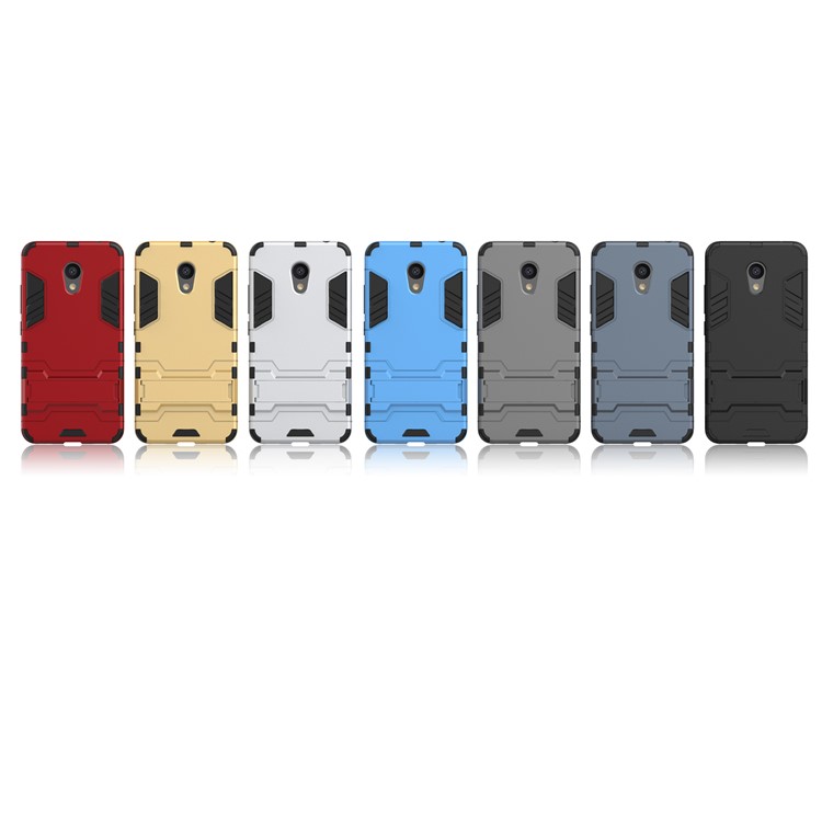 Cool Plastic TPU Kickstand Hybrid Case Accessory for Meizu M5c / A5 - Dark Blue-3
