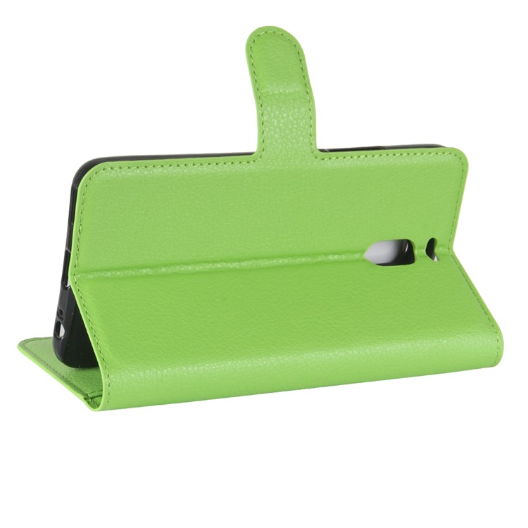 Litchi Skin PU Leather Magnetic Wallet Phone Cover with Stand for Meizu M6 Note - Green-5