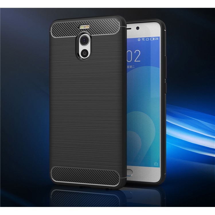 Carbon Fiber Texture Brushed TPU Mobile Phone Case for Meizu M6 Note - Black-2