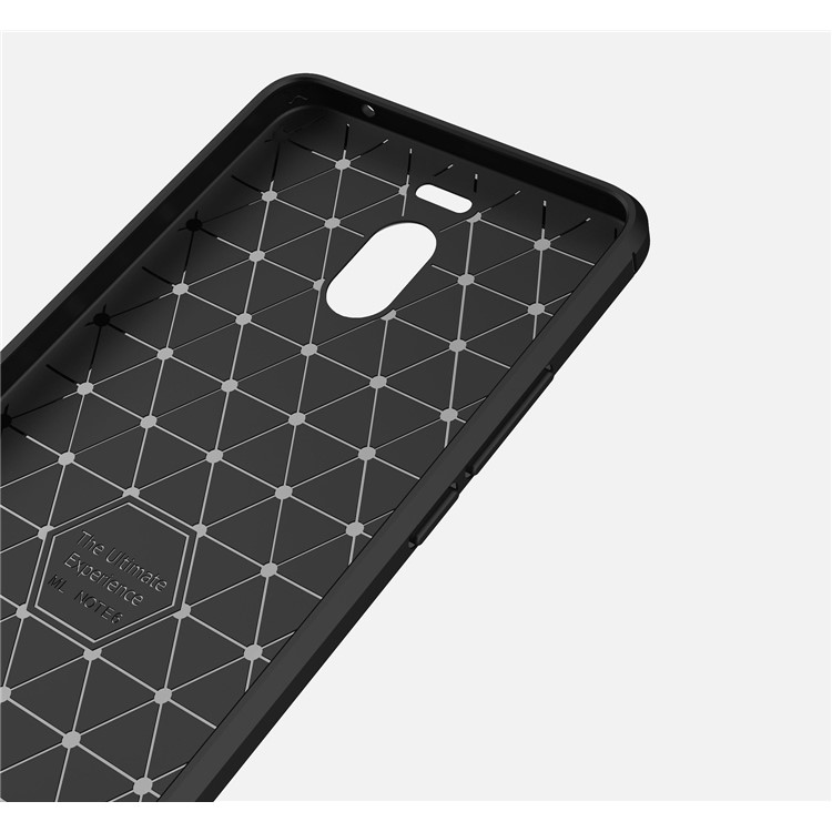 Carbon Fiber Texture Brushed TPU Mobile Phone Case for Meizu M6 Note - Black-5
