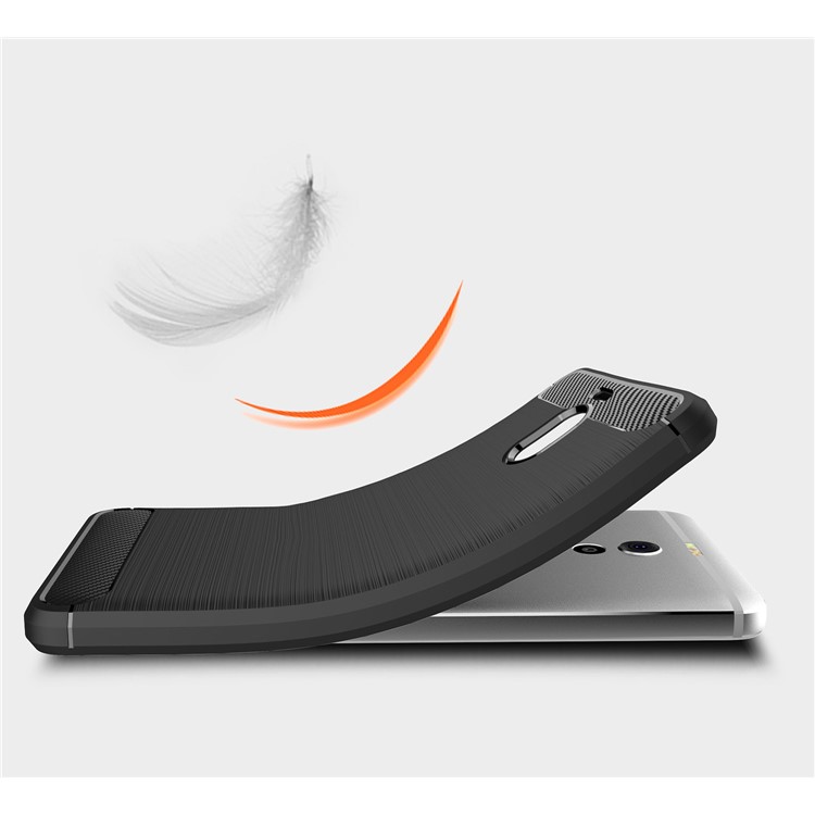 Carbon Fiber Texture Brushed TPU Mobile Phone Case for Meizu M6 Note - Black-7