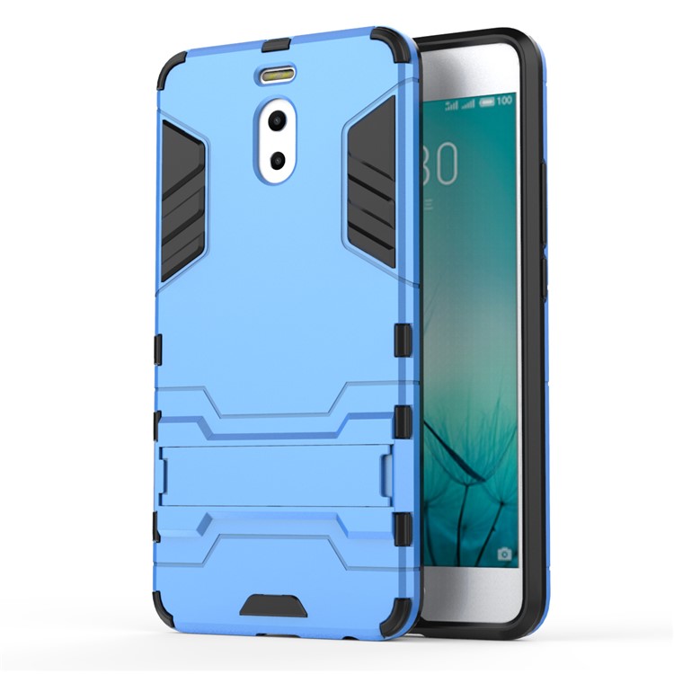 Shockproof PC + TPU Hybrid Kickstand Cell Phone Case for Meizu M6 Note - Baby Blue-2
