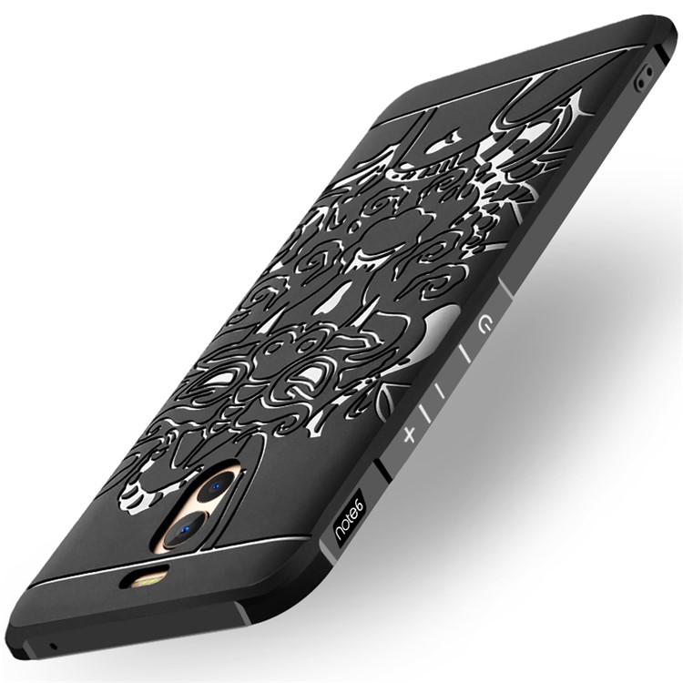 All-wrapped Drop-proof TPU Phone Case Accessory for Meizu M6 Note - Dragon / Black-2