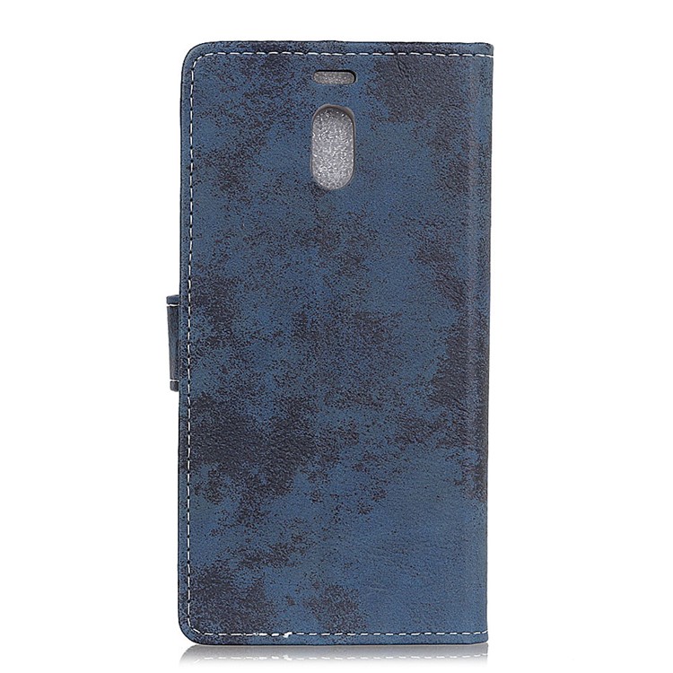 Retro Style Stand Wallet Leather Mobile Phone Cover for Meizu M6 Note - Blue-3