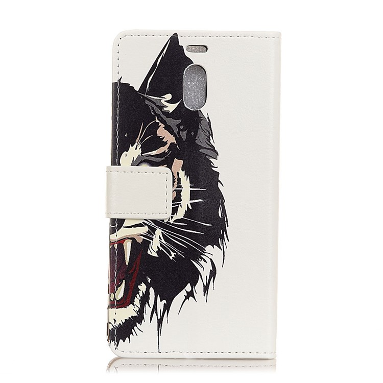 Pattern Printing Wallet Leather Phone Case with Stand for Meizu M6 Note - Fierce Tiger-3
