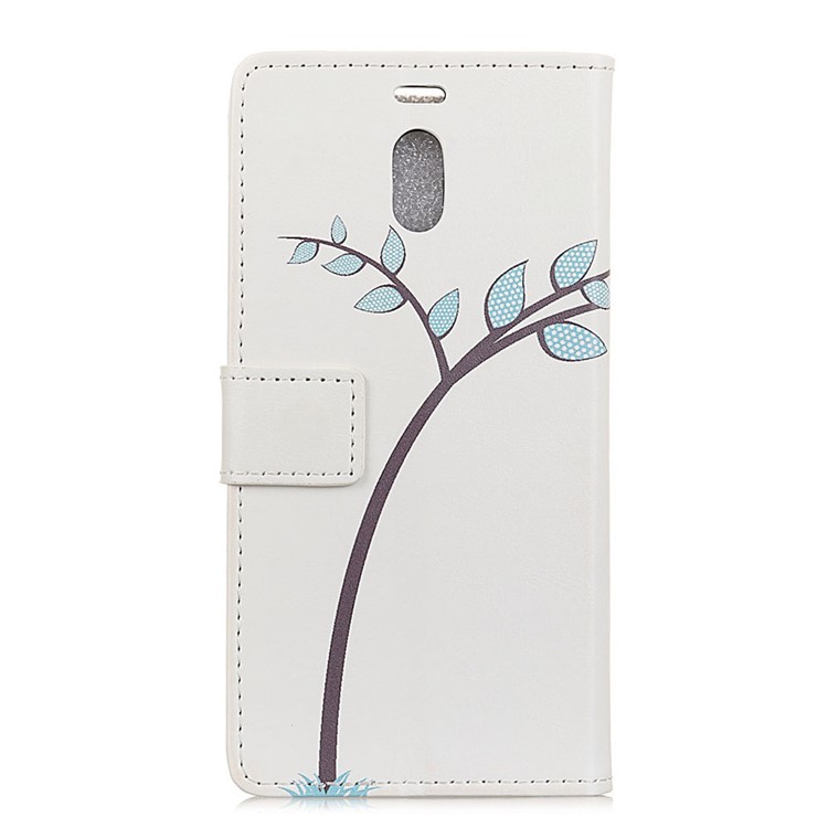 Pattern Printing PU Leather Wallet Stand Mobile Shell for Meizu M6 Note - Two Owls on the Branch-3